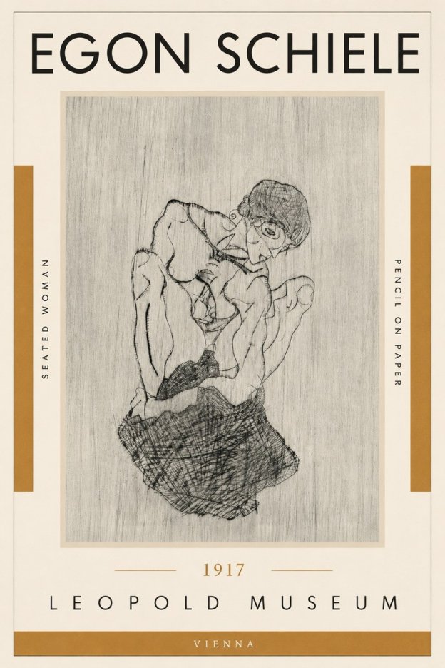 Schiele Seated Woman No5 - Juliste