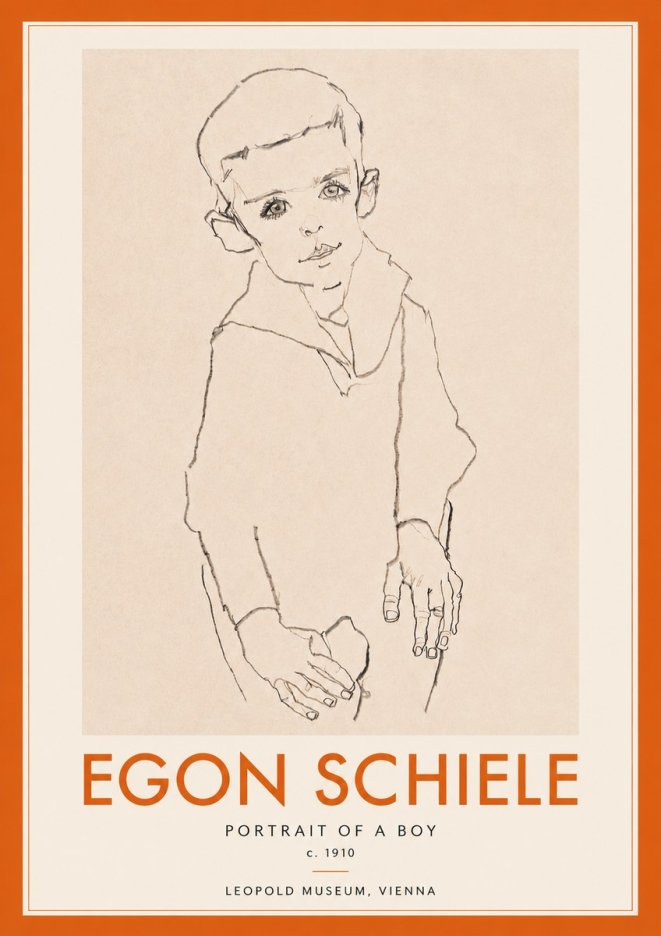Schiele Portrait of a Boy No4 - Juliste