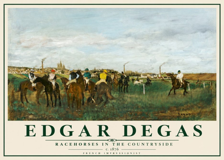 Edgar Degas Racehorses in the Countryside No5 - Juliste