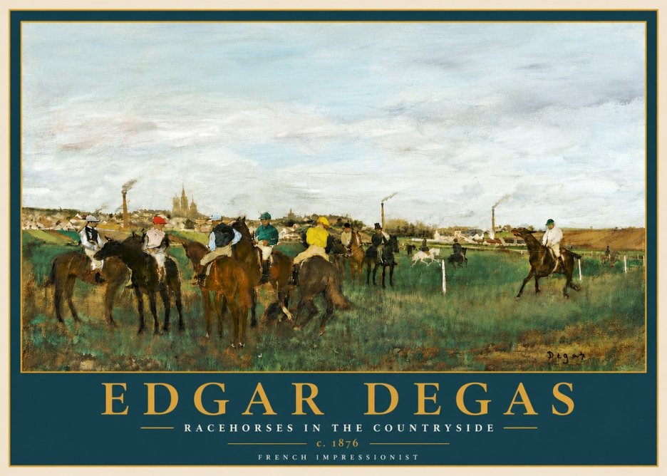 Edgar Degas Racehorses in the Countryside No6 - Juliste