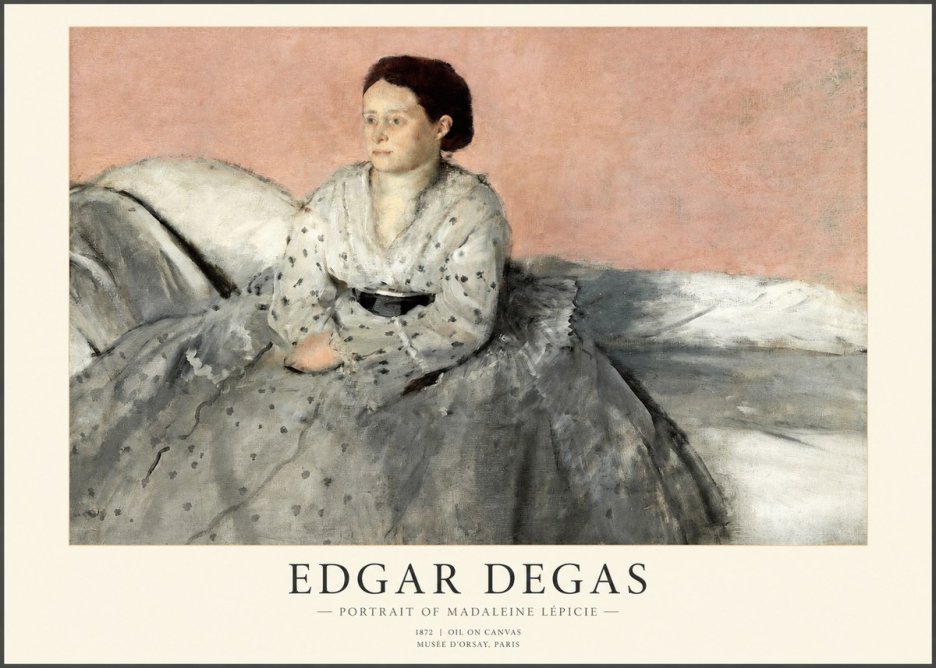 Edgar Degas Portrait of Madeleine Lépicie No1 - Juliste