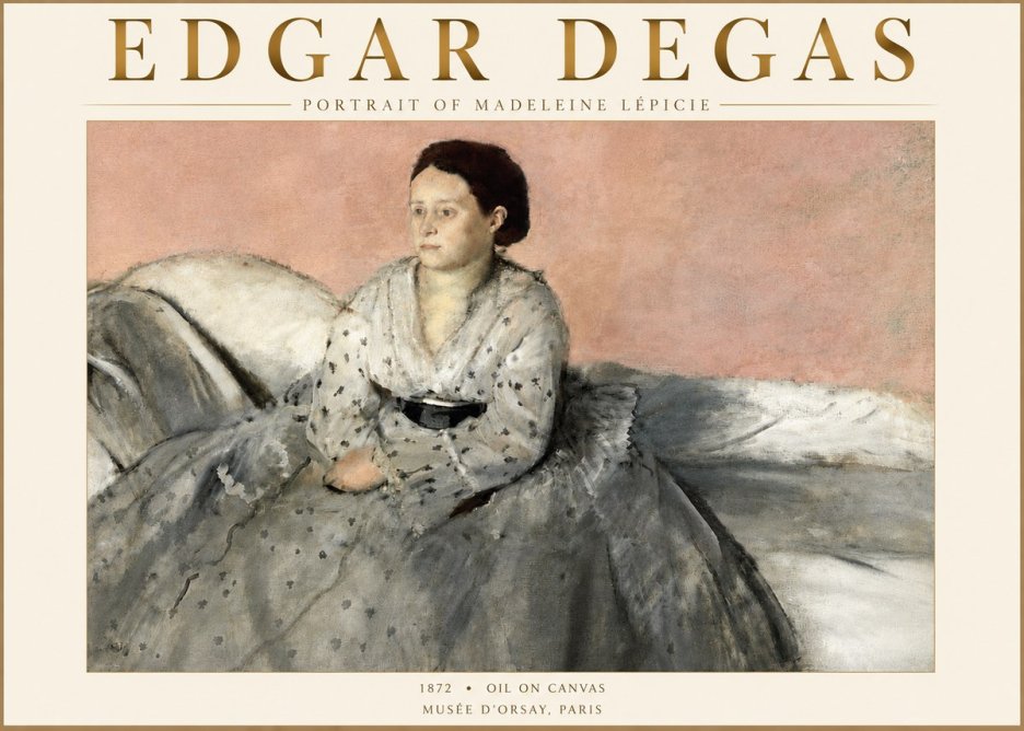 Edgar Degas Portrait of Madeleine Lépicie No4 - Juliste