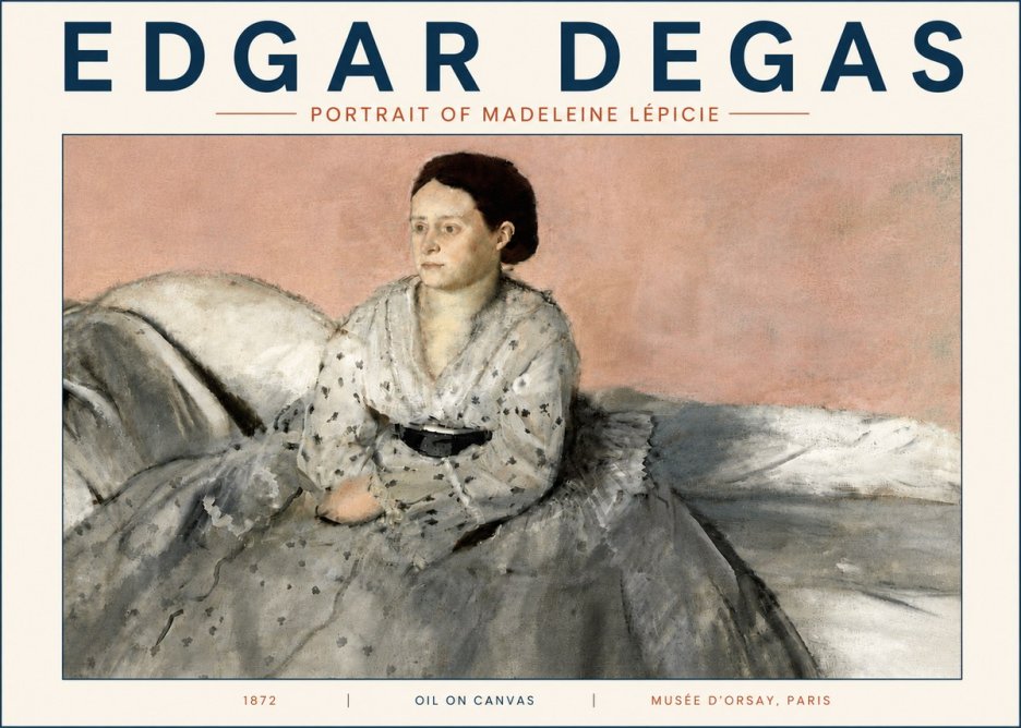Edgar Degas Portrait of Madeleine Lépicie No6 - Juliste