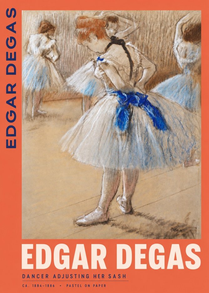 Edgar Degas Dancer Adjusting Her Sash No2 - Juliste