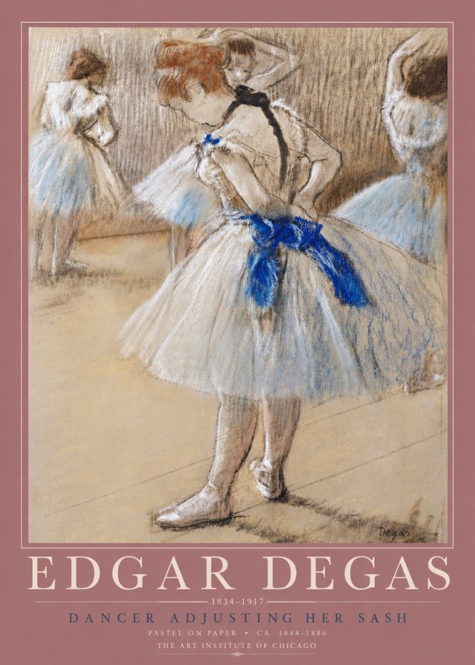 Edgar Degas Dancer Adjusting Her Sash No5 - Juliste