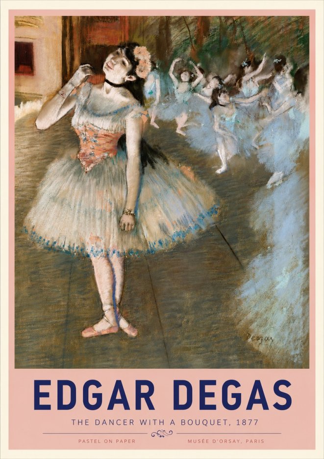 Edgar Degas The Dancer with a Bouquet No3 - Juliste