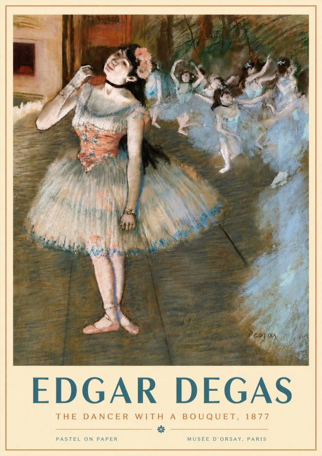 Edgar Degas The Dancer with a Bouquet No4 - Juliste