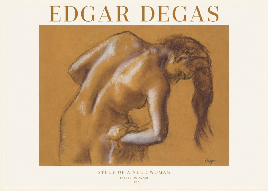 Edgar Degas Study of a Nude Woman I No1 - Juliste
