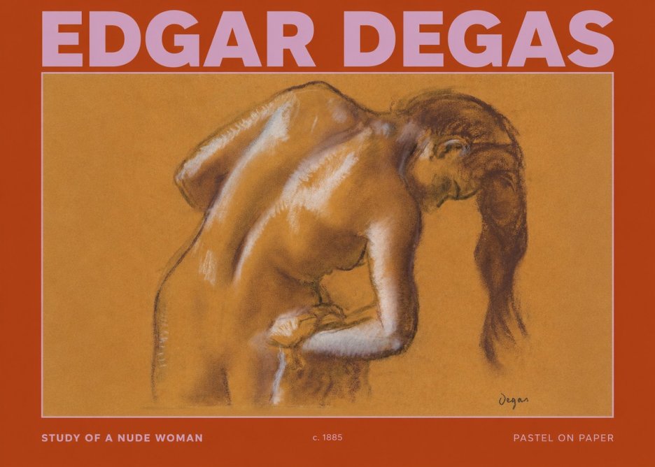 Edgar Degas Study of a Nude Woman I No2 - Juliste