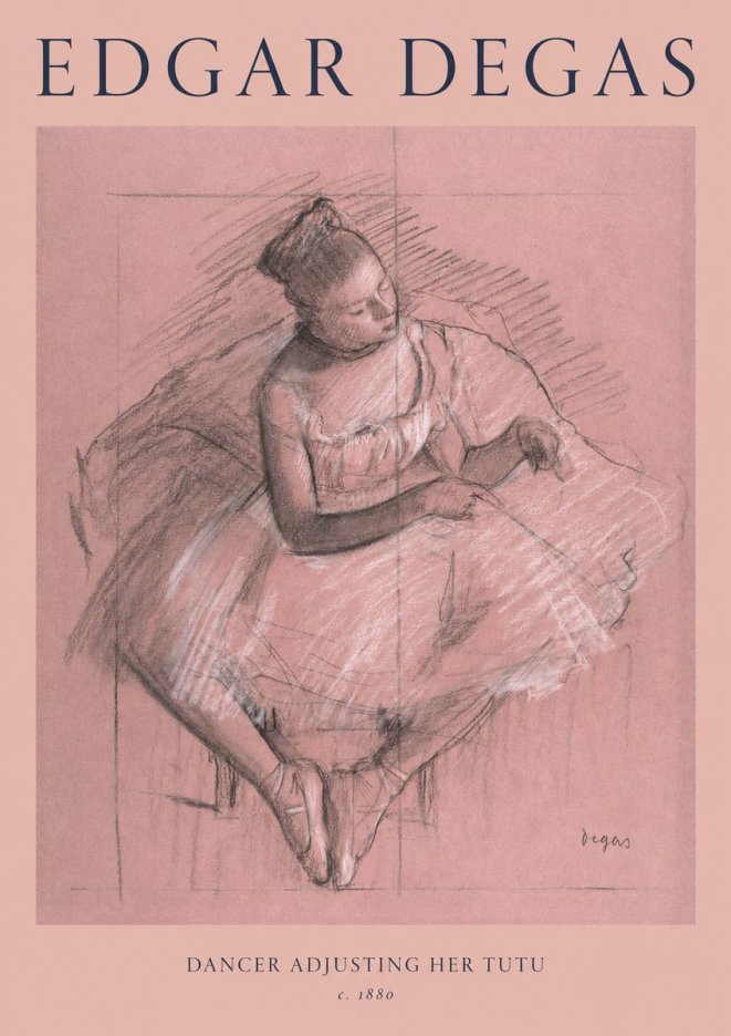 Edgar Degas Dancer Adjusting Her Tutu No1 - Juliste