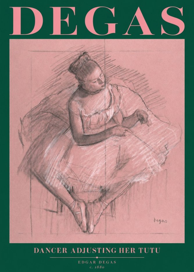 Edgar Degas Dancer Adjusting Her Tutu No2 - Juliste