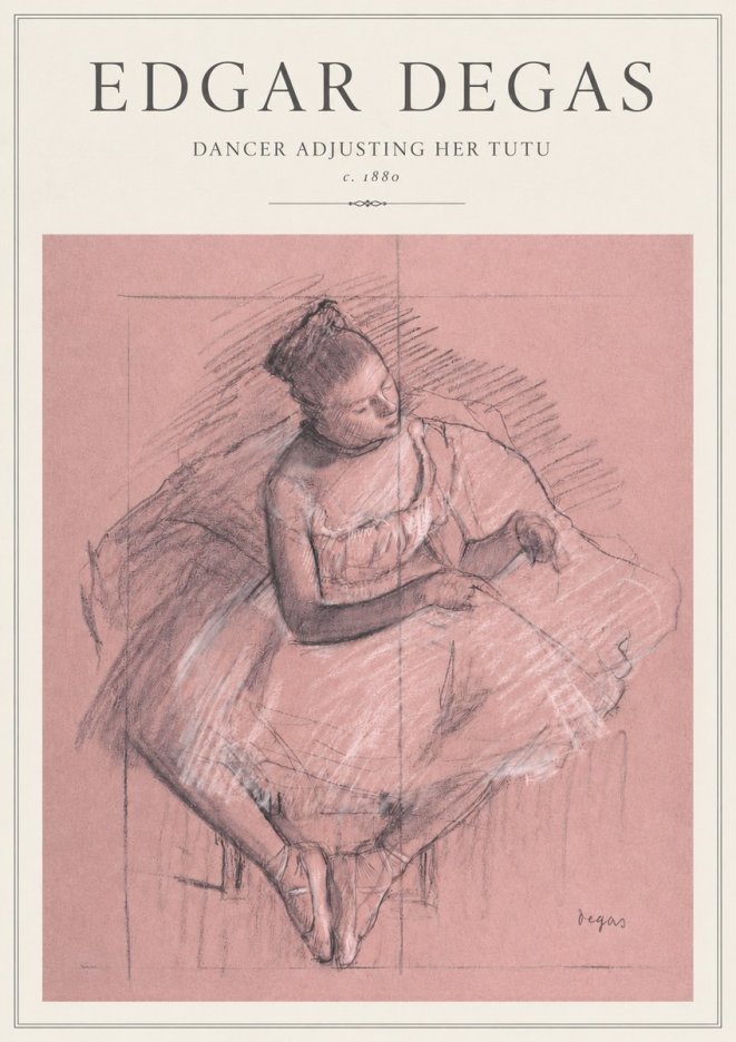 Edgar Degas Dancer Adjusting Her Tutu No3 - Juliste