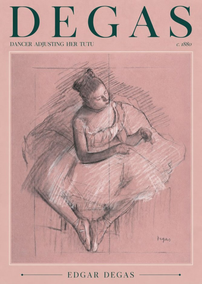 Edgar Degas Dancer Adjusting Her Tutu No4 - Juliste