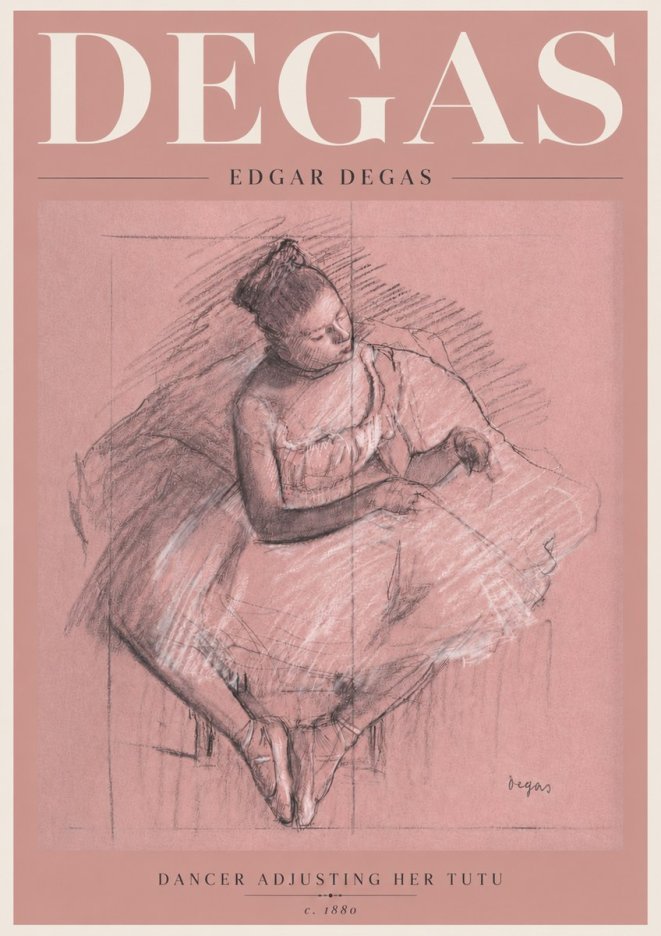 Edgar Degas Dancer Adjusting Her Tutu No5 - Juliste