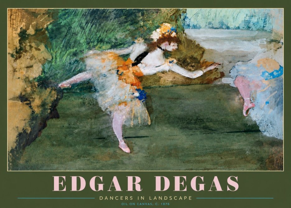Edgar Degas Dancers in Landscape I No2 - Juliste