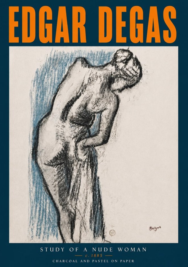 Edgar Degas Study of a Nude Woman II No5 - Juliste
