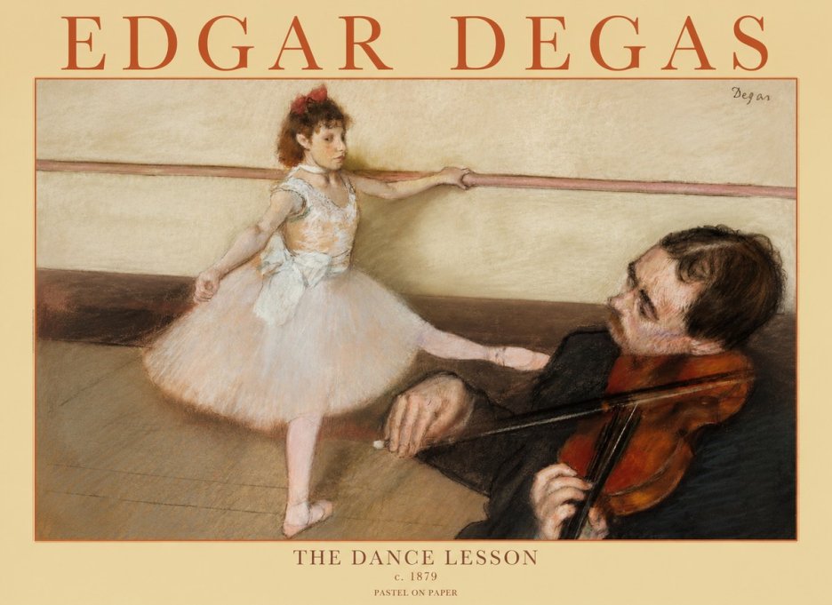 Edgar Degas The Dance Lesson No1 - Juliste