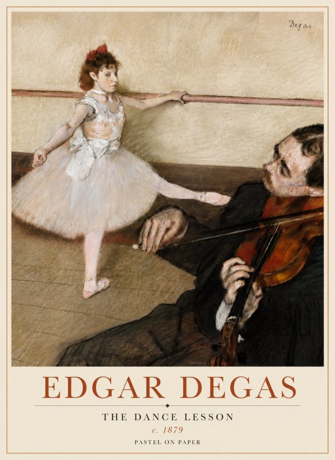 Edgar Degas The Dance Lesson No3 - Juliste