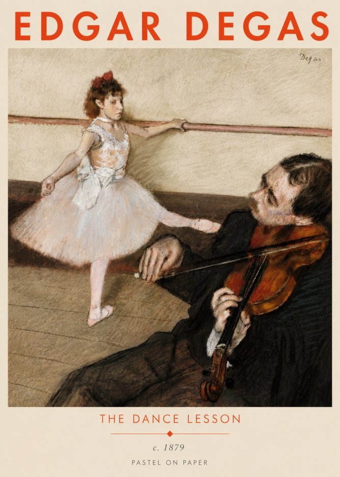 Edgar Degas The Dance Lesson No6 - Juliste