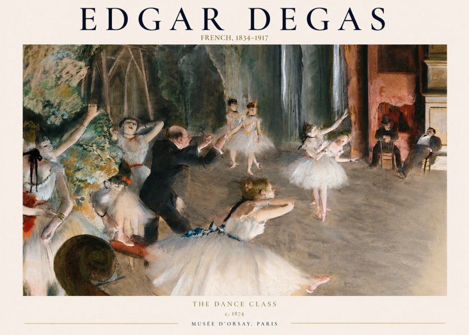 Edgar Degas The Dance Class III No1 - Juliste