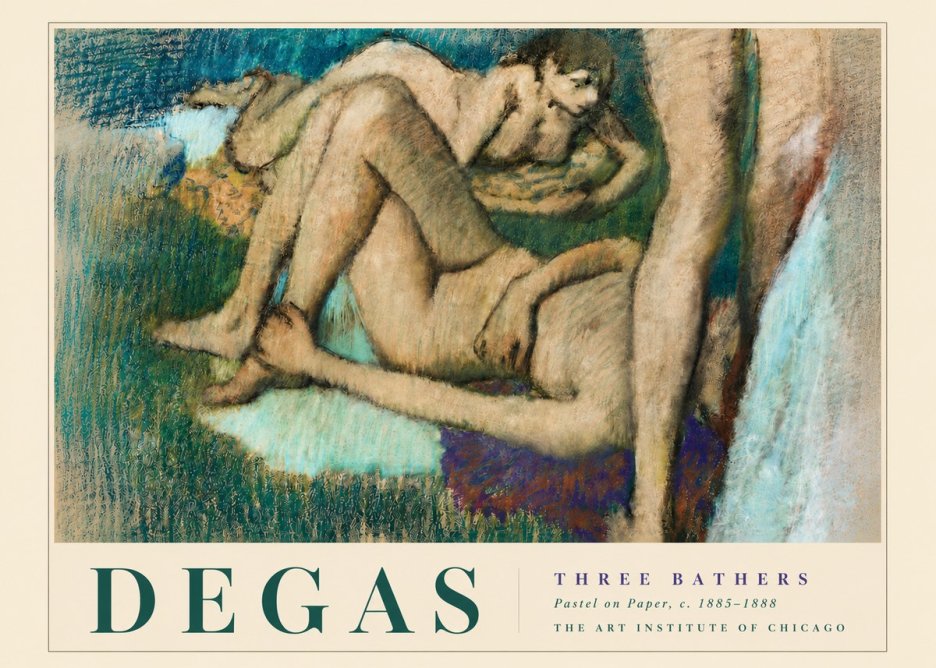 Edgar Degas Three Bathers No4 - Juliste