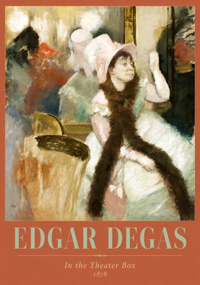 Edgar Degas In the Theater Box No2 - Juliste