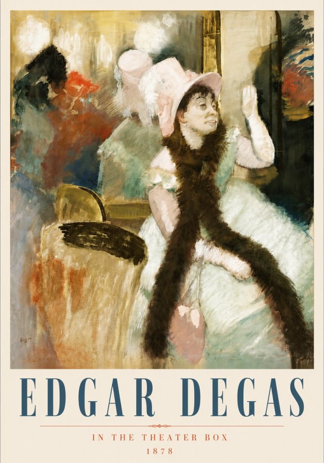 Edgar Degas In the Theater Box No4 - Juliste
