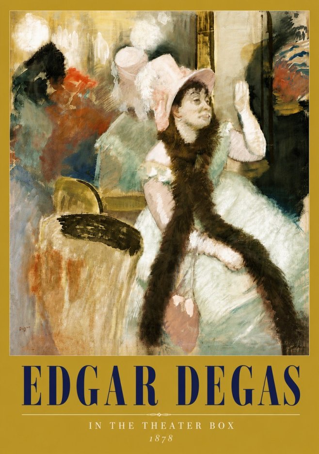 Edgar Degas In the Theater Box No5 - Juliste