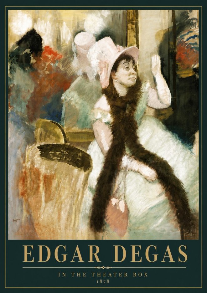 Edgar Degas In the Theater Box No6 - Juliste