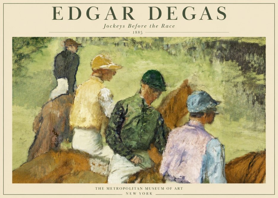 Edgar Degas Jockeys Before the Race No1 - Juliste