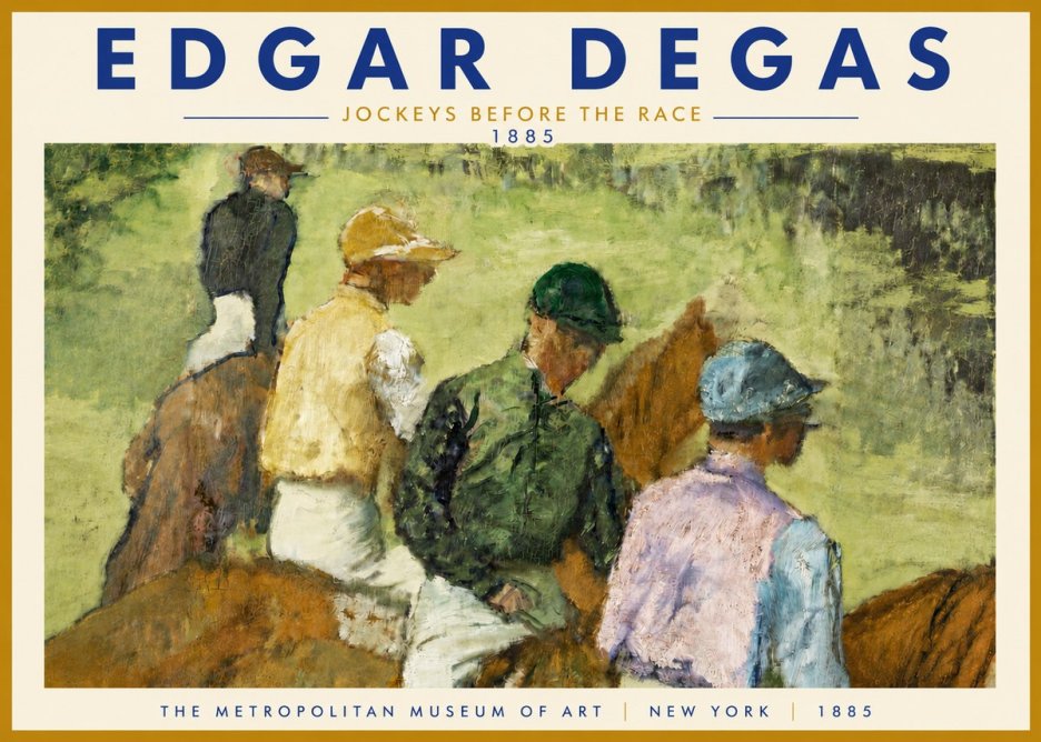 Edgar Degas Jockeys Before the Race No4 - Juliste