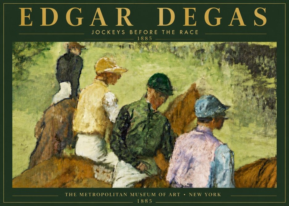 Edgar Degas Jockeys Before the Race No5 - Juliste