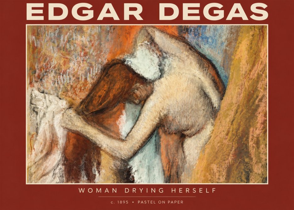 Edgar Degas Woman Drying Herself I No4 - Juliste