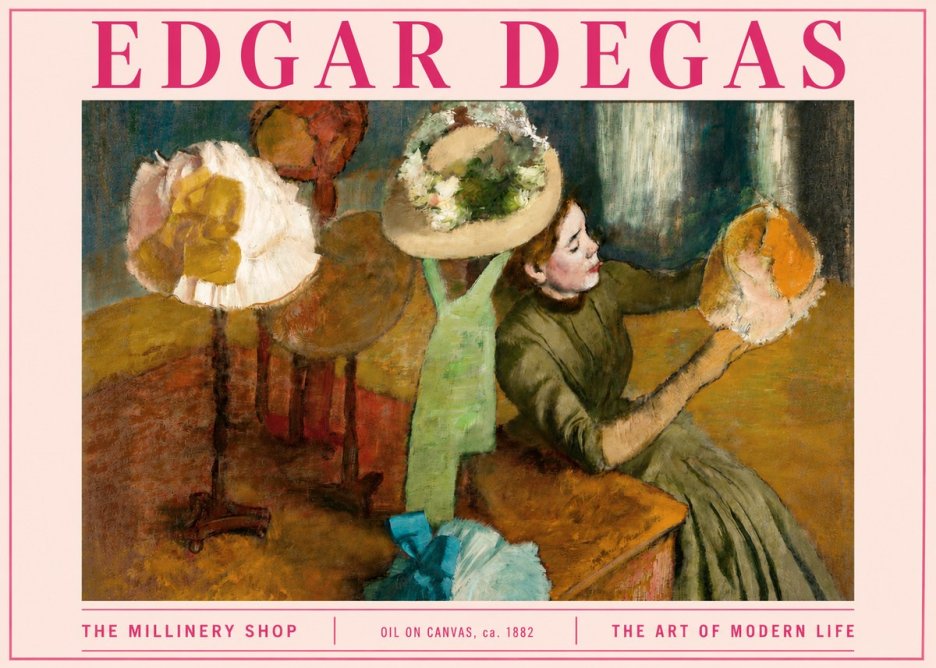 Edgar Degas The Millinery Shop, Ca. 1882 No3 - Juliste
