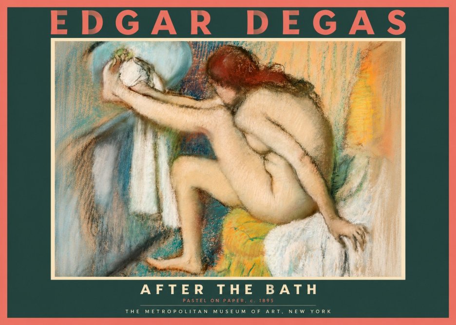 Edgar Degas After the Bath II No2 - Juliste