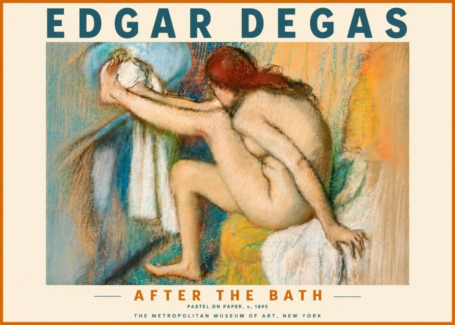 Edgar Degas After the Bath II No6 - Juliste