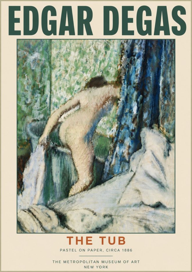 Edgar Degas The Tub No3 - Juliste