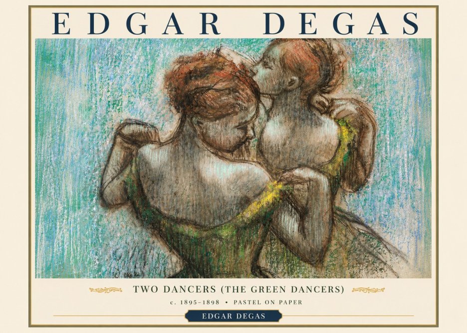 Edgar Degas Two Dancers (the Green Dancers) No3 - Juliste