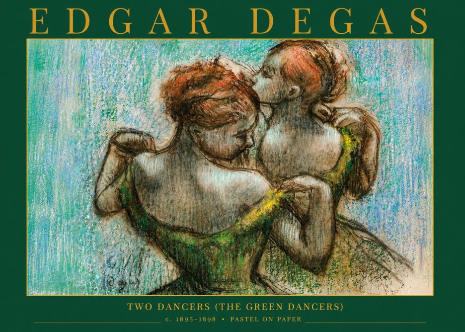 Edgar Degas Two Dancers (the Green Dancers) No4 - Juliste