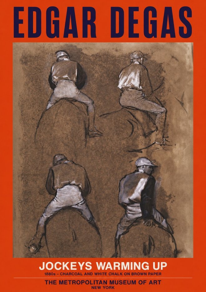 Edgar Degas Jockeys Warming Up No2 - Juliste