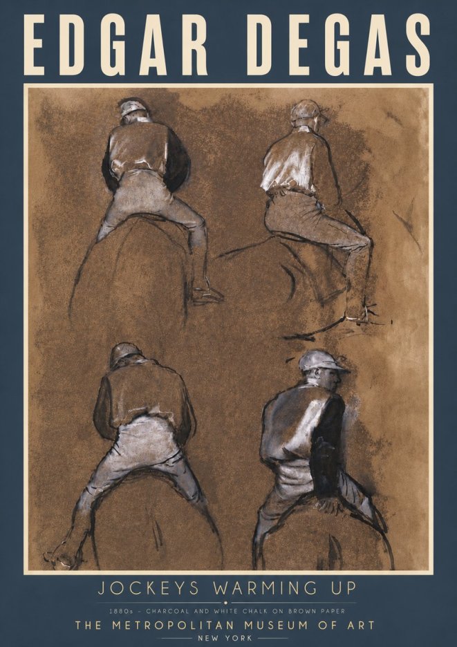 Edgar Degas Jockeys Warming Up No5 - Juliste