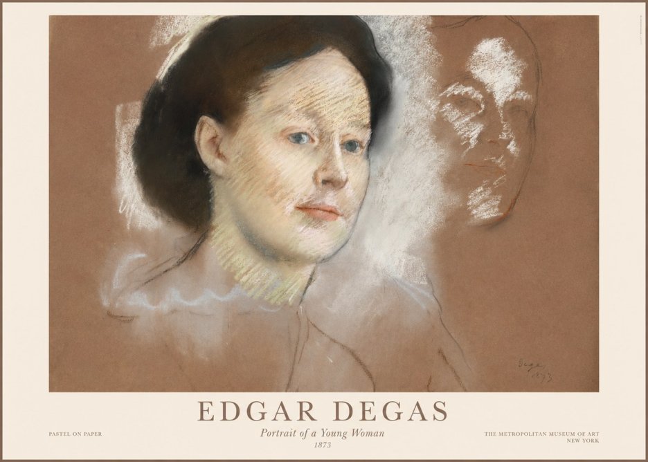 Edgar Degas Portrait of a Young Woman No1 - Juliste