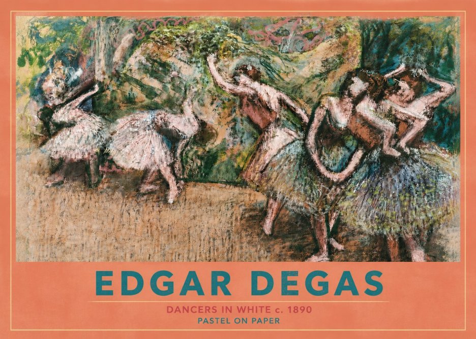 Edgar Degas Dancers in White C. 1890 No4 - Juliste