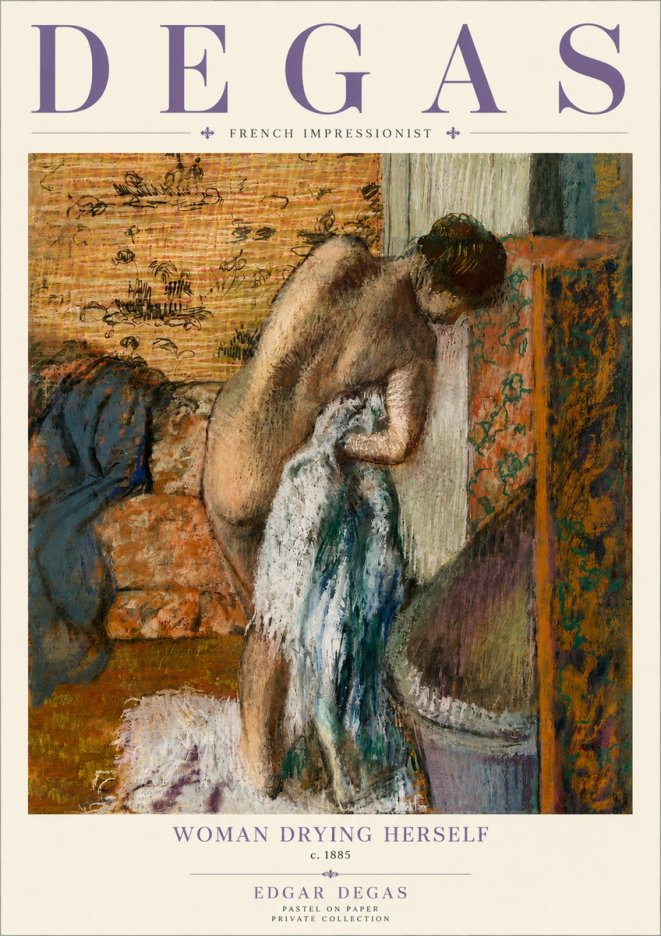 Edgar Degas Woman Drying Herself II No5 - Juliste