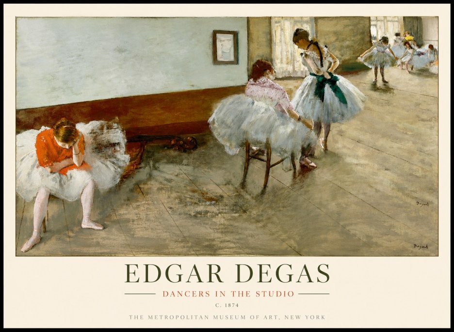 Edgar Degas Dancers in the Studio No1 - Juliste