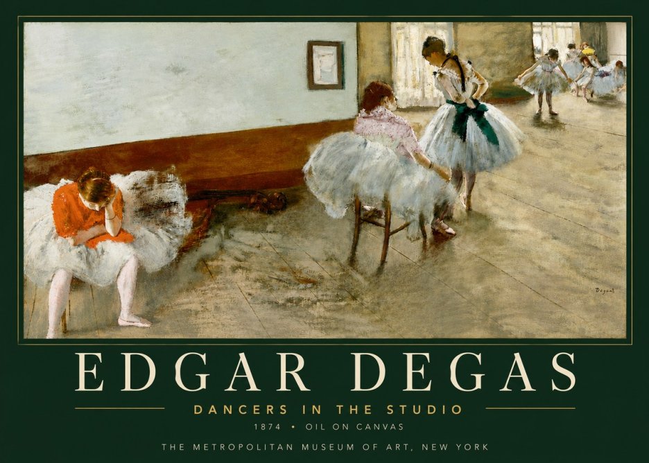 Edgar Degas Dancers in the Studio No3 - Juliste