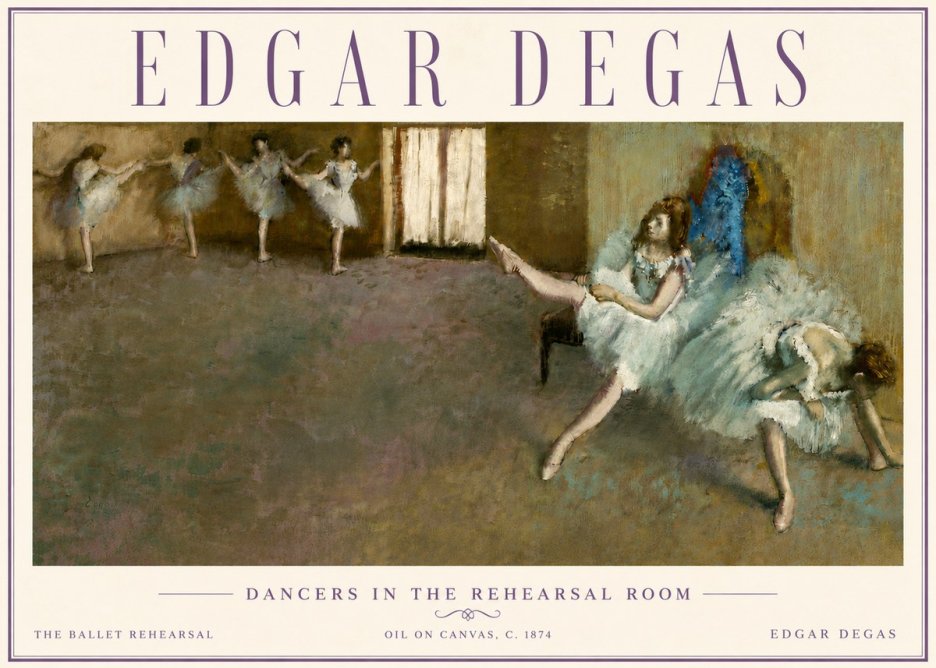 Edgar Degas The Ballet Rehearsal No4 - Juliste