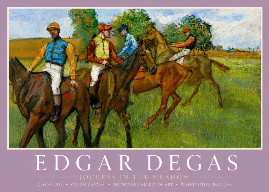 Edgar Degas Jockeys in the Meadow No3 - Juliste