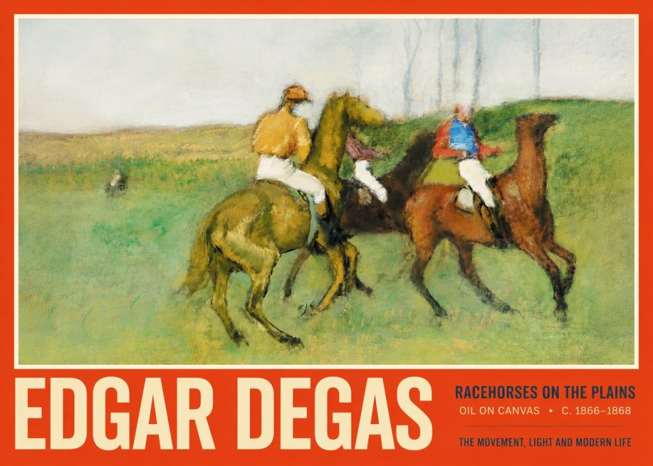 Edgar Degas Racehorses on the Plains No2 - Juliste