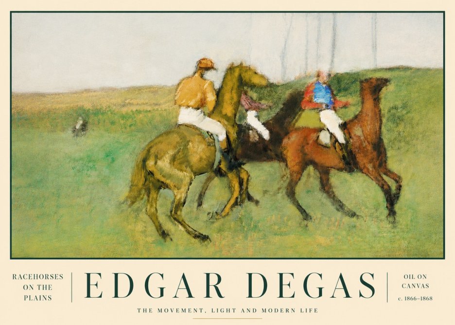 Edgar Degas Racehorses on the Plains No3 - Juliste